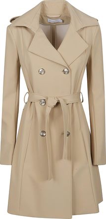 Patrizia Pepe Double Breasted Polyamide Trench Coat