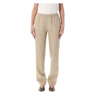 Loulou Studio Straight Trousers, female, Beige, Size: S Scot Straight Trousers