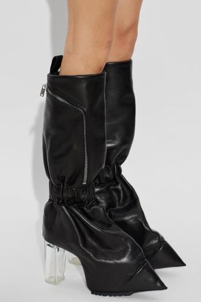 Rick Owens Platform Boots Cargo Taquito, Womens, Black
