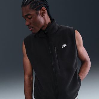 Nike Mens Nike Sportswear Club Winterized Vest in Black | HV1446-010