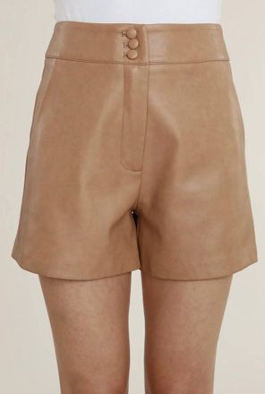 Dolce Cabo Vegan Leather Shorts In Copper