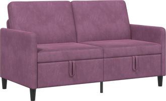 vidaXL Sof&aacute; Con Almacenamiento Morado 152 X 78 X 87 Cm Poli&eacute;ster Vidaxl
