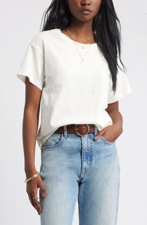 Treasure & Bond Favorite Cotton T-Shirt in Ivory Egret at Nordstrom, Size Medium