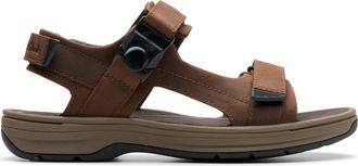 Clarks Mens Saltway Trail Sandal, Dark Brown Lea, 9 UK