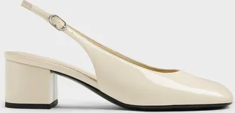 Charles & Keith Danni Patent Slingback Pumps