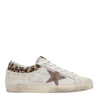 Golden Goose Sneakers, female, Multicolor, Size: 10 US Super Star Leather Horsy Leo Printed Collar Sneaker