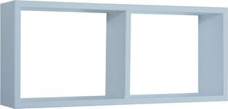 OEM Estante Rectangular De Pared 2 Compartimentos Mod. Morgana Azul
