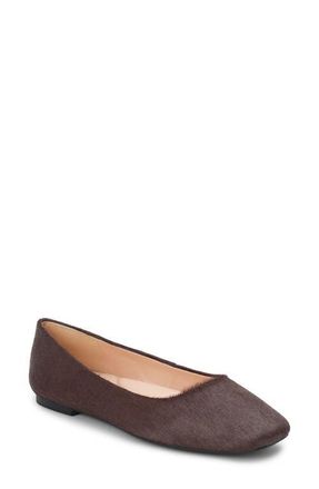 Matisse Footwear Phillip Ballet Flat in Coffee Calf Hair at Nordstrom, Size 7.5