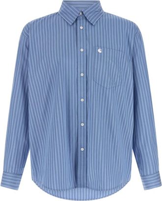 Carhartt Work in Progress Blue Regular Stripes Shirt