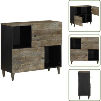 vidaXL Credenza da cucina - vidaXL Credenza 80x33x75 cm in Legno Massello di Mango - Credenza da bagno