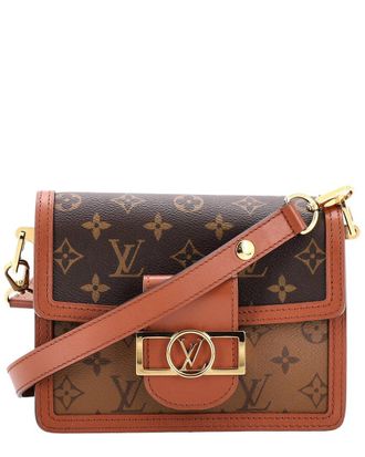 Louis Vuitton Dauphine Shoulder Bag Reverse Monogram Canvas Mini (Authentic Pre-Loved)