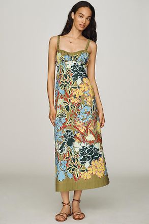 Alemais Solstice Cotton Poplin Midi Dress