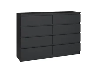 Hucoco Milano Cassettiera Moderna Per Camera Da Letto/soggiorno/ufficio 40x138x97 8 Cassetti Scorrevoli Mobile Contenitore Chiffon