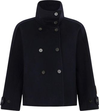 Slowear Woljas - Dames - Mantel - Blauw - S - Wol - Jassen