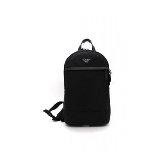 Emporio Armani Tassen, Heren, Zwart, ONE Size, Polyester, ASV Ronde Rugzak