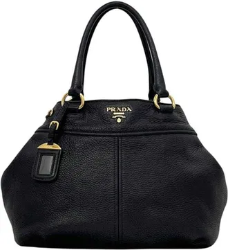 Prada Black Nero Leather Tote Bag (Pre-Owned)