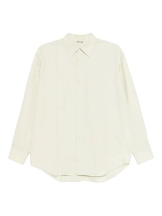 Auralee Twill blouse - Groen
