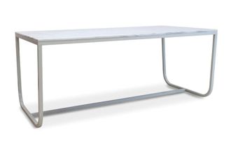 PIB Gran mesa de comedor de marmol blanco