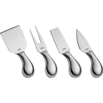 cilio Piave 4 Piece Cheese Knife Set, Stainless Steel in Silver at Nordstrom