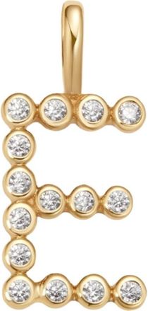 Made by Mary CZ Poppy Charm in Gold Vermeil Initial E at Nordstrom