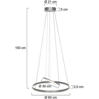 Steinhauer Steinhauer - L&aacute;mpara Colgante - Ringlux - Acero - Metal - &Oslash; 60cm