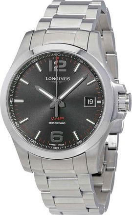 Longines Conquest V.H.P. Perpetual Black Dial Mens Watch L3.716.4.56.6