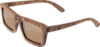 Spectrum Unisex Burrow Wood Polarized Sunglasses - Brown - One Size