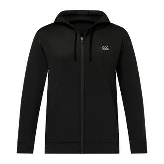 Canterbury Of New Zealand Tempo gebreide hoodie voor heren met volledige ritssluiting (Zwart)