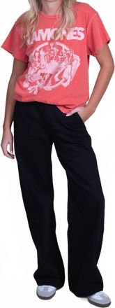 Re/Done Trouser Wide Leg Jean In Black