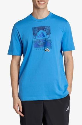 adidas Slide Graphic T-Shirt in Ray Blue at Nordstrom Rack, Size Xx-Large