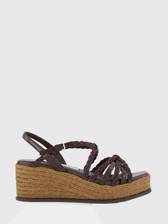 Jimmy Choo London Sandalo con zeppa Nyra Jimmy Choo in camoscio intrecciato e pelle