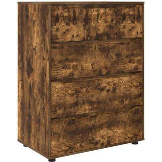 vidaXL Armarios De Almacenamiento 2 Pcs Roble Ahumado 80 X 48 X 105 Cm Vidaxl