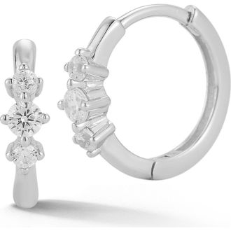 Glaze Jewelry Cubic Zirconia Huggie Hoop Earrings in Silver at Nordstrom Rack