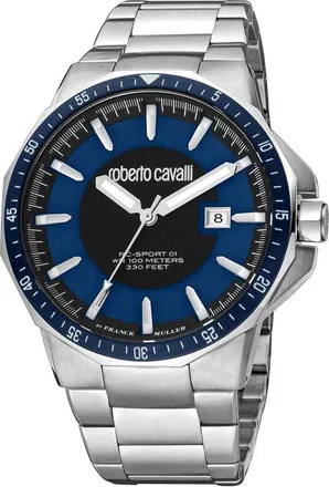 Roberto Cavalli Fashion Watch Quartz Blue Dial Mens Watch RV1G182M0061