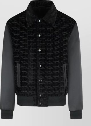 Balmain monogram bomber jacket cotton viscose