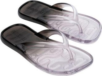Melissa Ombr&eacute; Flip Flop in Clear/Black at Nordstrom, Size 10