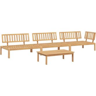 vidaXL Set de sofás de palets de jardín 4 pzas madera maciza de acacia vidaXL