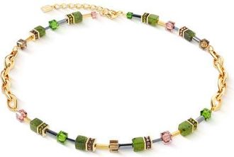 Coeur de Lion Geocube Chunky Chain Necklace in Green at Nordstrom