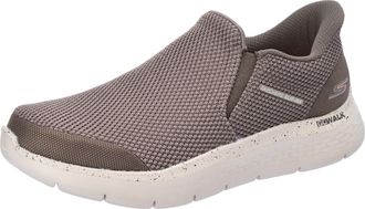 Skechers Mens Go Walk Flex Ojai Slip-On Sneakers, Khaki Textile, 8 UK