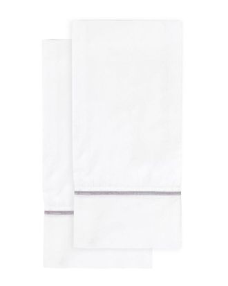 Melange Home M&eacute;lange Home 300Tc Percale Cotton Single Marrow Embroidered Pillowcases