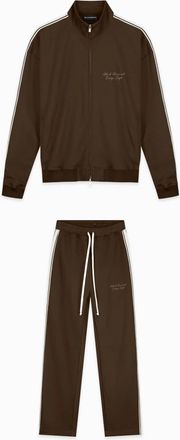 Black Bananas Dept. Taped Tracksuit - Heren - Jumpsuits - Bruin - S - Katoen - Jumpsuits & Playsuits