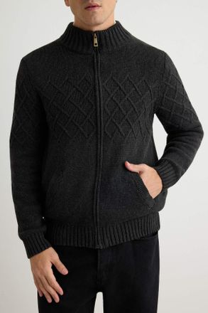 Trendyol MAN Heren Grijs Ruitpatroon Lang Regular fit Vesten