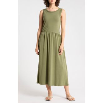 b.young Tank Midi Dress in Olivine at Nordstrom Rack, Size X-Large