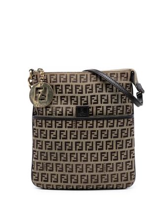 Fendi 2000-2010 Zucchino Canvas Forever crossbody bag - Brown