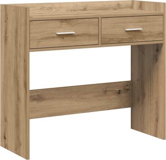 vidaXL Mesa Consola Roble Artisan 90 X 35 X 80 Cm Madera De Ingenier&iacute;a Vidaxl