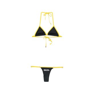 The Attico Logo-print Triangle-cup Bikini