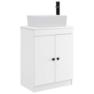 vidaXL Vanidad De Ba&ntilde;o Con Lavabo Blanco 54 X 35 X 83 Cm Vidaxl
