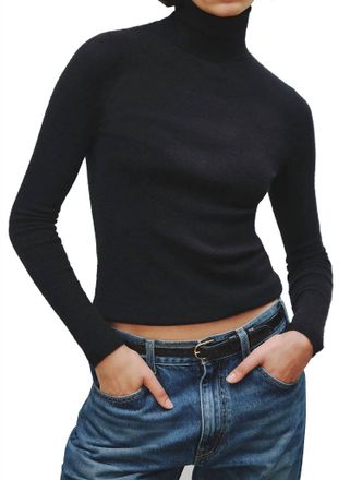 Nili Lotan Lynnette Turtleneck Top In Black