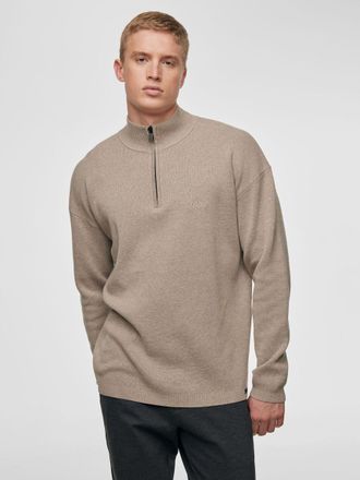 Genti Relaxed half zip beige