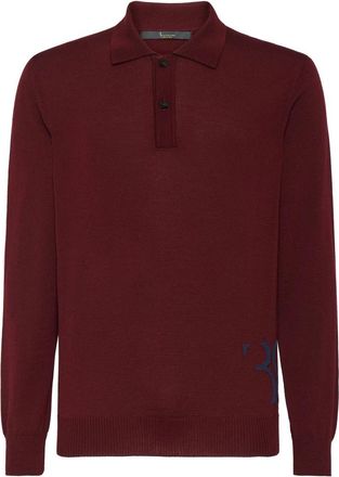 Billionaire Boys Club Wollen en Zijden Pullover Polo-Neck LS - Heren - Ronde hals truien - Rood - 3XL - Wol - Truien & Vesten